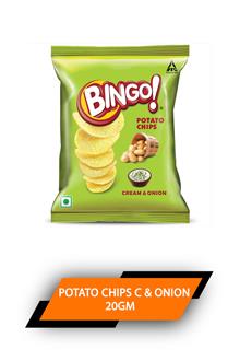 Bingo Potato Chips C & Onion 20gm